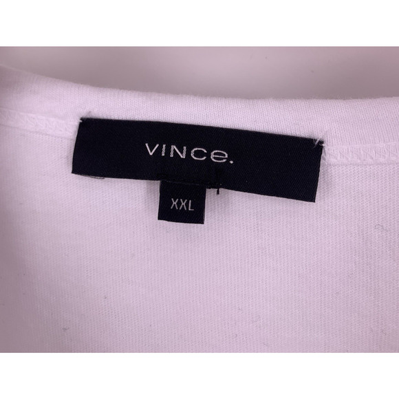 Vince Men's White 100% Cotton Short Sleeve T Shirt Size XXL 2XL - Picture 3 of 7